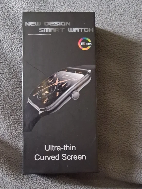 Black Ultra-Thin Curved Screen Smartwatch -