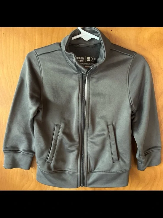 Primary Kids Gray Full Zip Athletic Jacket Size 2-3T
