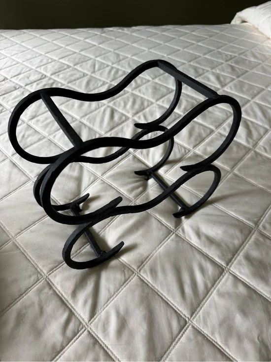 Pottery Barn Black Wrought Iron Scrolling Wine Rack