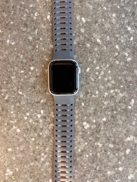 Gray Silicone Fitness Smartwatch with Ventilated Band