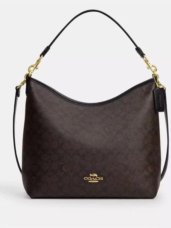 Coach Laurel Large Shoulder Bag In Signature Canvas