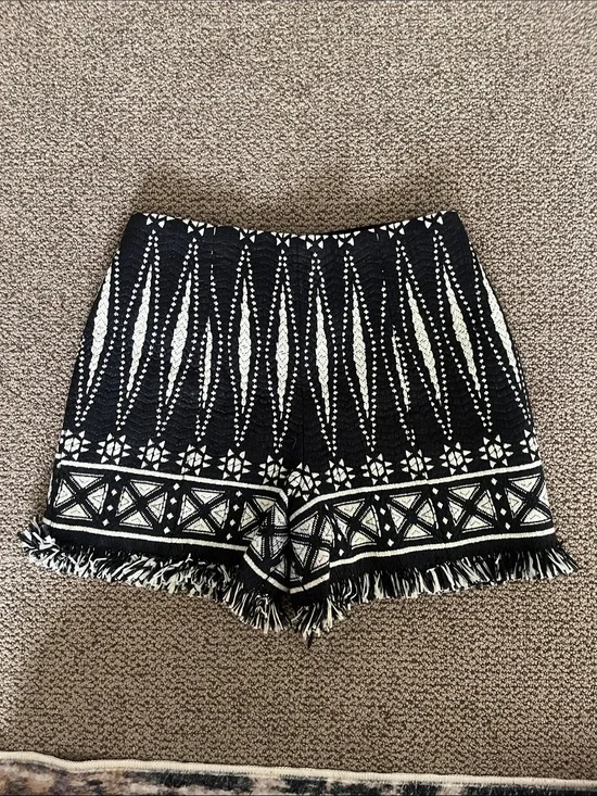 Tory Burch tweed fringe shorts