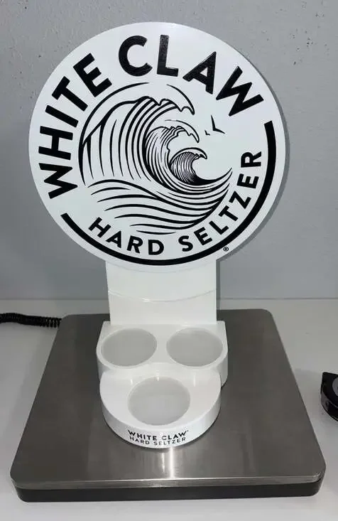 White Claw Hard Seltzer Promotional Countertop Back Bar Non-Illuminated Display