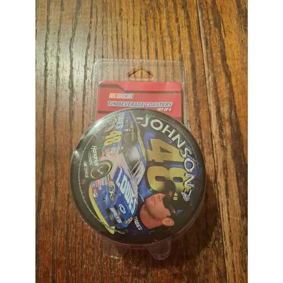 Racing Reflections Jimmie Johnson NASCAR #48 Lowes Car Set 6 Drink cup Coasters