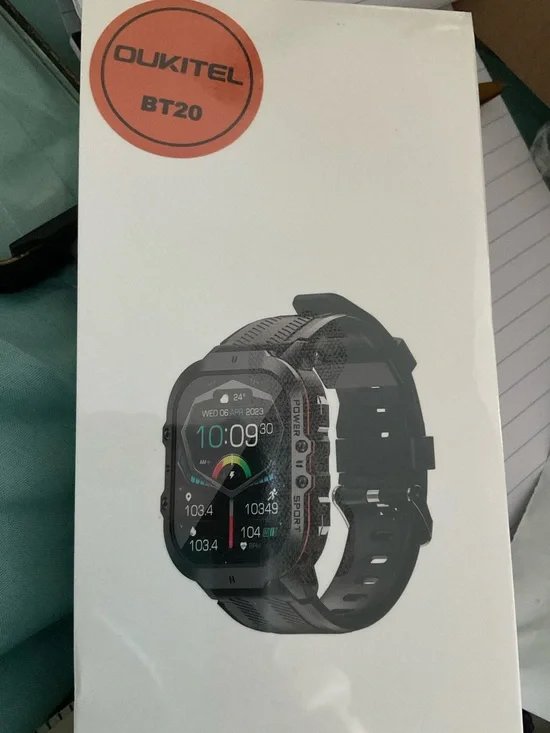 OUKITEL BT20 Military Smartwatch 1.96” AMOLED Fitness Watch Blue