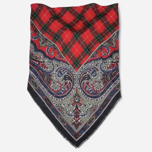 Vintage Italian‎ Scarf Shawl 46x47