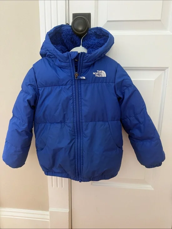The North Face Kids Royal Blue Hooded Puffer Jacket