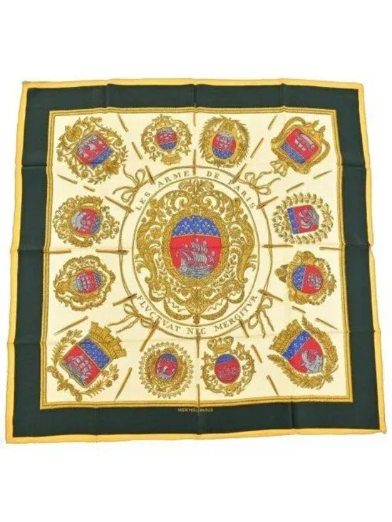 Hermes Bandana Scarf Ivory