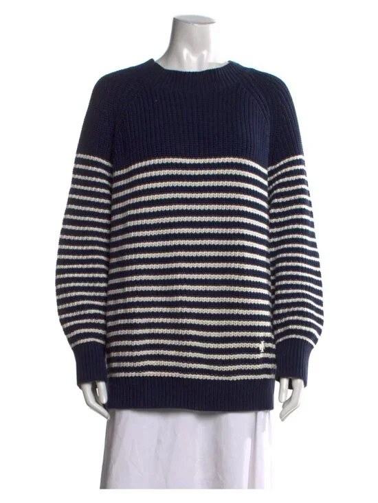 Tory Burch Tory Sport Striped Crew Neck Sweater XS