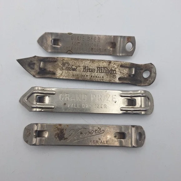 Vintage Beer‎ Soda Bottle Openers Lot Pabst Dixie Grand Prize Vernors Ginger Ale