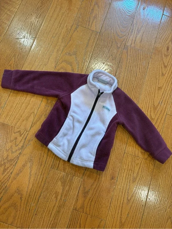 Columbia Toddler Fleece Zip-Up Jacket Size 2T Pink & Plum