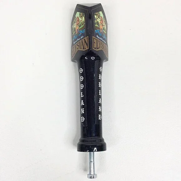 Elysian Spiced Pear Ale Oddland Beer Tap Handle Seattle Washington Wood 10