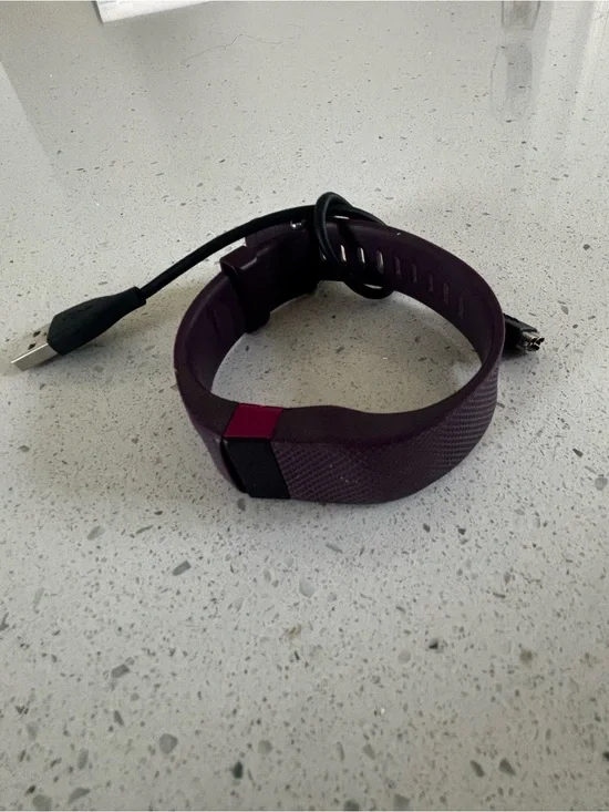 fitbit Plum Purple Fitness Tracker with Magenta Accent