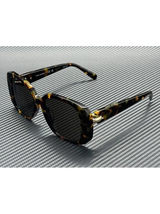 New Tory Burch Women Brown Tortoise Sunglasses 53-18-135