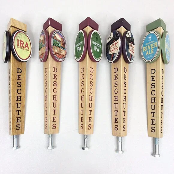 Lot of 5 Deschutes Brewing Beer Tap Handles IRA Pinedrops IPA Hop‎ in the Dark