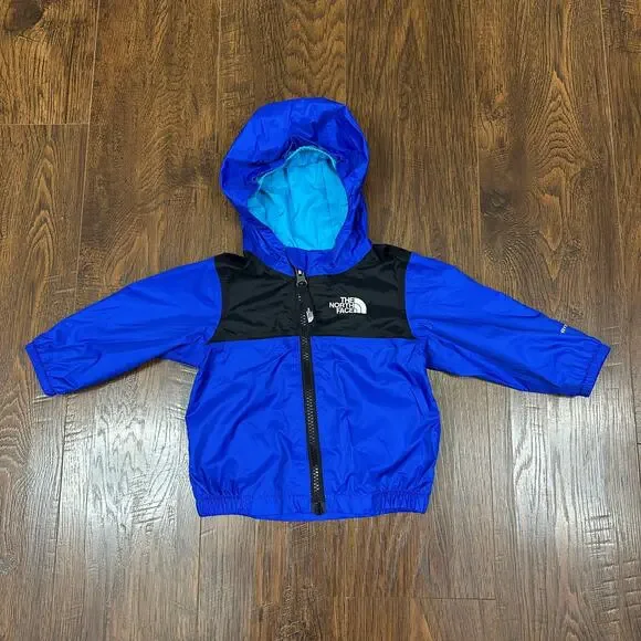 The North Face Jacket Infant 3-6mth Windbreaker Coat Blue/Black Hooded Babycore