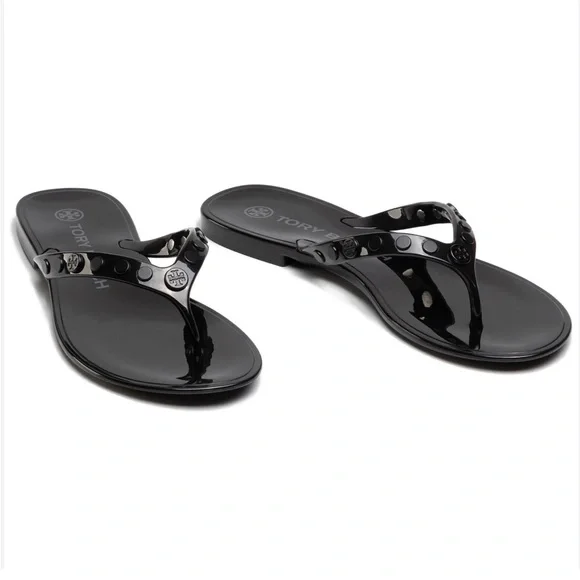 Tory Burch Studded Jelly Flip Flops