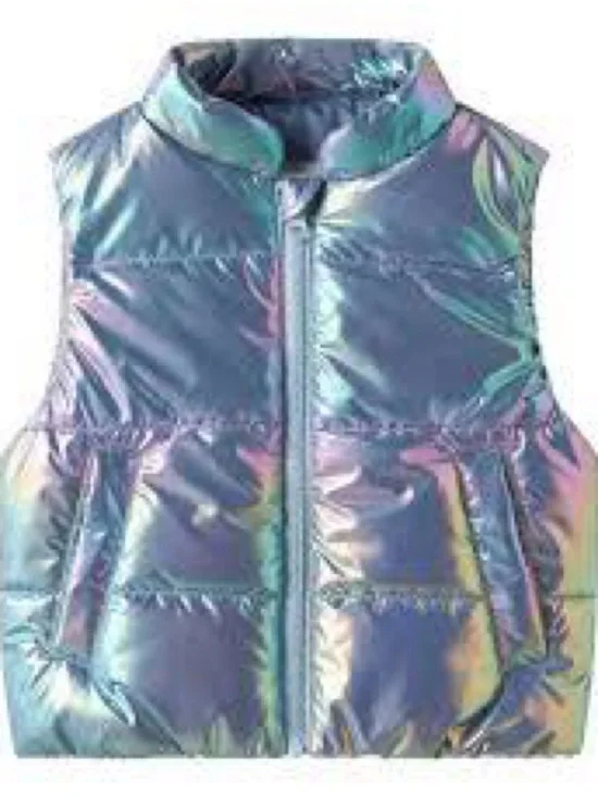 Nicole Miller Sport Iridescent Blue Puffer Vest | Toddler 4T