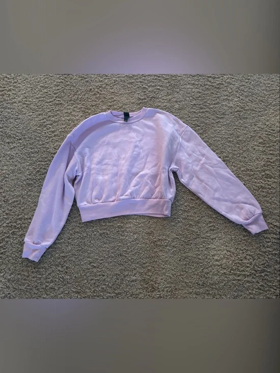 wild fable Lavender Cropped Crewneck Sweatshirt