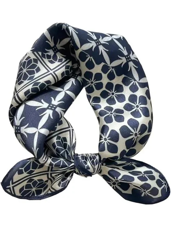 Luxurious 100% Silk Square Scarf - 25.6