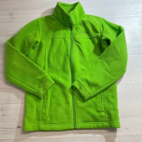 Columbia‎ kids lime green fleece jacket 14/16