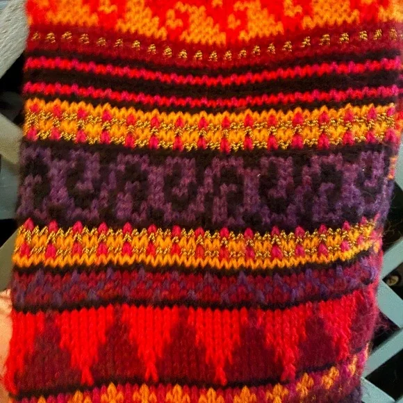 Vintage Colorful‎ Knit Scarf