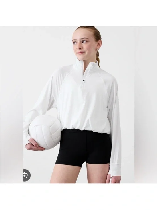 NWT Athleta Girl White Flow With It Popover XXL/16