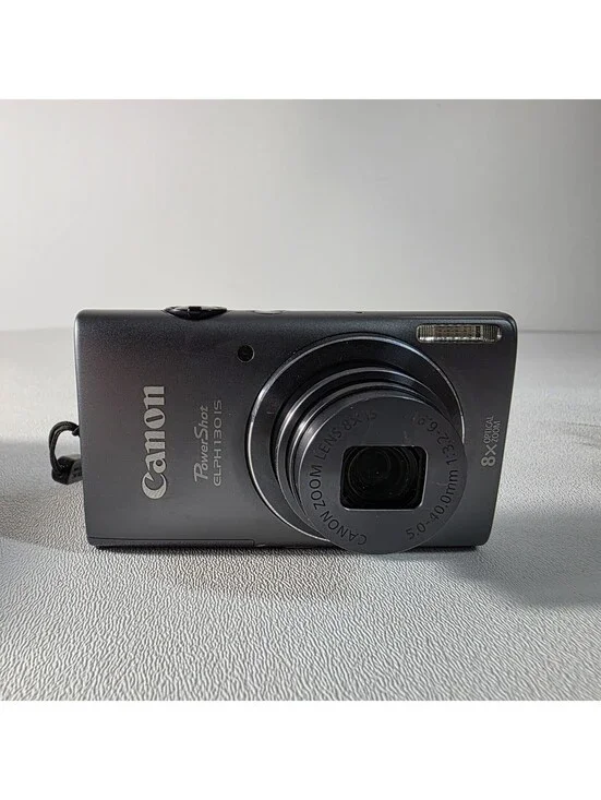 Canon PowerShot ELPH 130 IS 16.0MP Digital Camera 8x Zoom W/Battery Card Tested