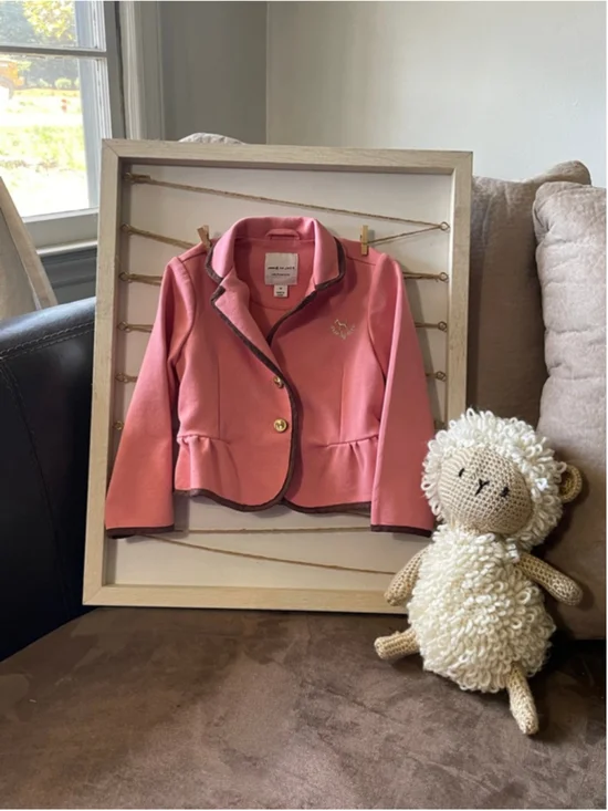 Janie and Jack Girls Pink Equestrian Blazer Size 2T Horse Button Front