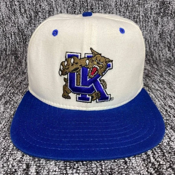 Vintage Kentucky Wildcats Snapback Hat New Era Dupont Visor Pro Model USA Made
