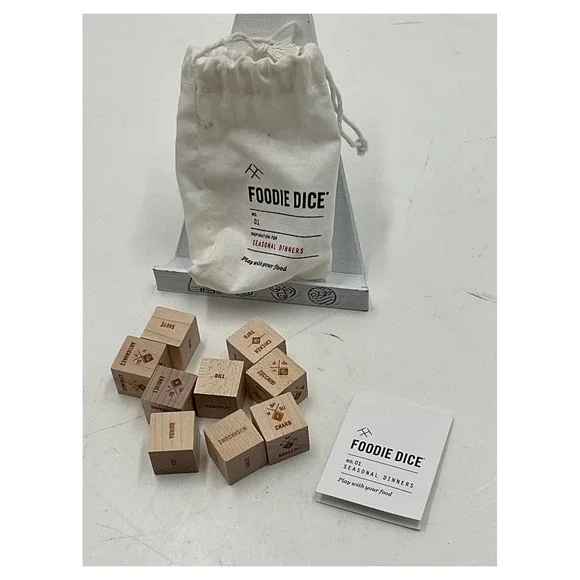 Two Tumbleweeds Foodie Dice No. 1 Seasonal Dinners‎ 9-Dice Set Cooking Gift New
