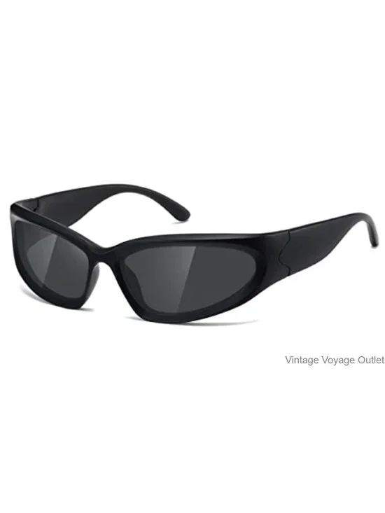 Y2K Polarized Sunglasses Oval UV400 Protection Sport Wrap Around Shades for