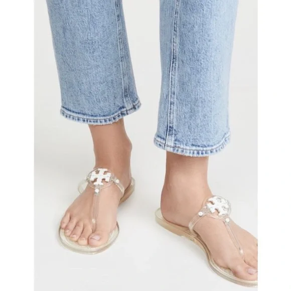 Tory Burch Mini Miller Thong Jelly Sandals Flip Flops size 7