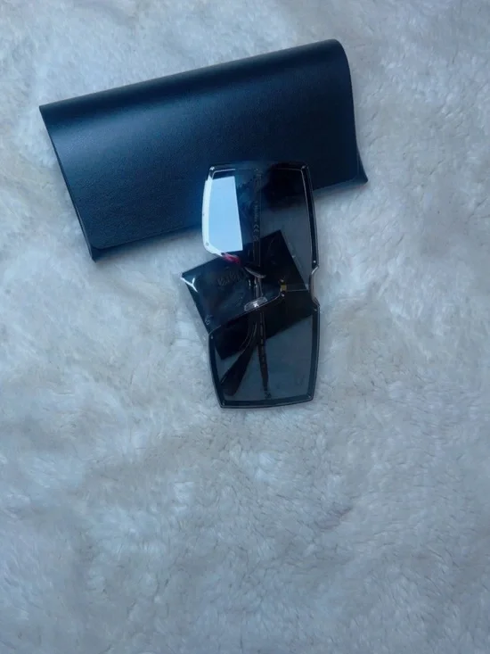 MaxMara Black Oversized Shield Sunglasses