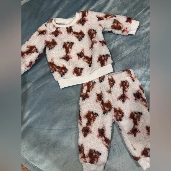 Rudolph Fleece Baby Outfit-6M