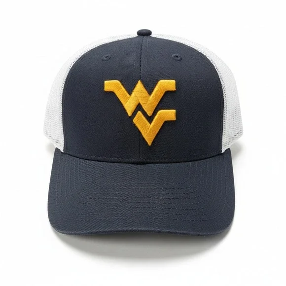 '47 Brand West Virginia Mountaineers‎ Hat WV Trucker Cap Navy Blue White Mesh
