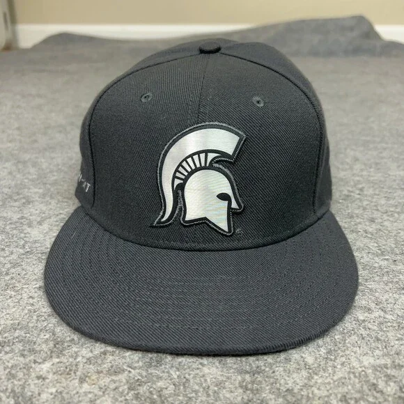 Michigan State Spartans Hat Cap Flex Mens Medium NCAA Basketball Nike‎ Dri Fit