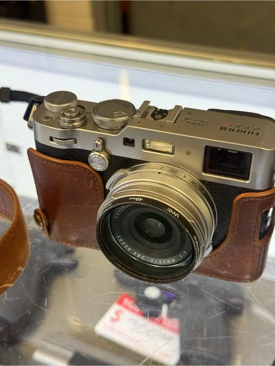 Fujifilm x100f Silver and Black Retro-Style Compact Camera with 23mm lens video