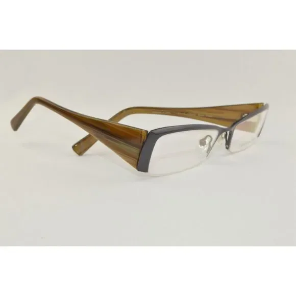 New Carmen Marc Valvo Eyewear‎ Rx Frame Carina Sz: 51-18-135 Color: Black Amber