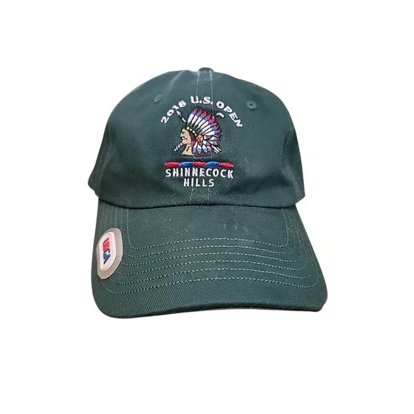 US Open Hat Cap Strap Back Green Shinnecock Hills Golf USGA Adjustable Mens