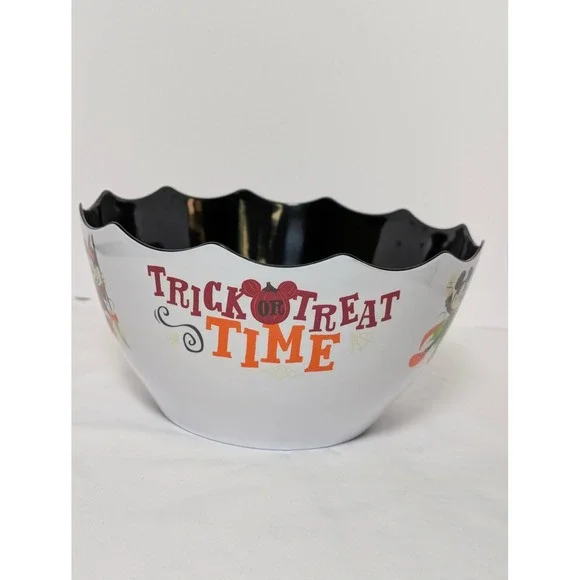 Disney Halloween Trick or Treat Time Mickey Minnie Donald D. Melamine Candy Bowl