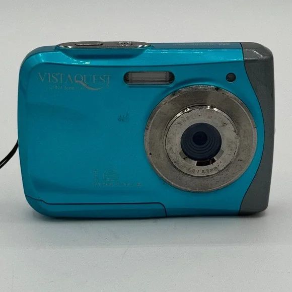 VistaQuest VQ1624 Sport UW Waterproof Digital Camera 16MP Teal Blue
