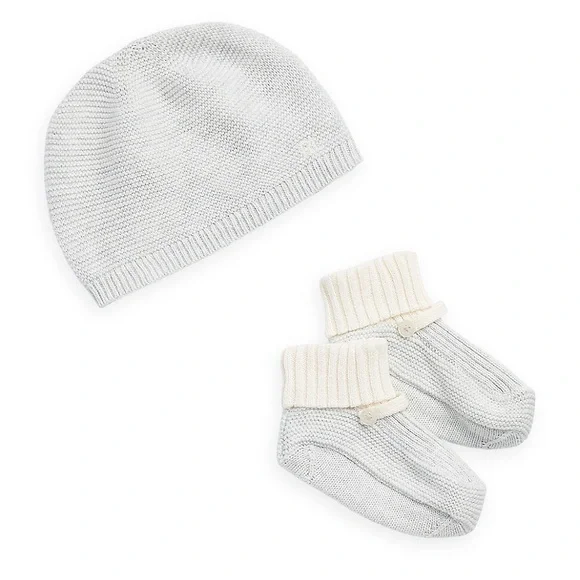 Ralph Lauren Hat and Booties Organic Cotton Set Size Newborn-3M