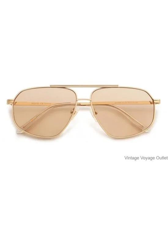Retro Hexagon Aviator Sunglasses UV400 Protection Metal Frame Shades