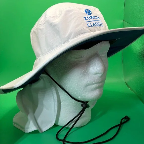 Flyway Performance Boonie Sun Hat OS Zurich Classic Golf Cap Stowable Neck Flap