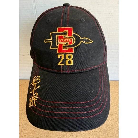 SDSU San‎ Diego State University Hat Faulk #28 Snapback Black Adjustable Mens