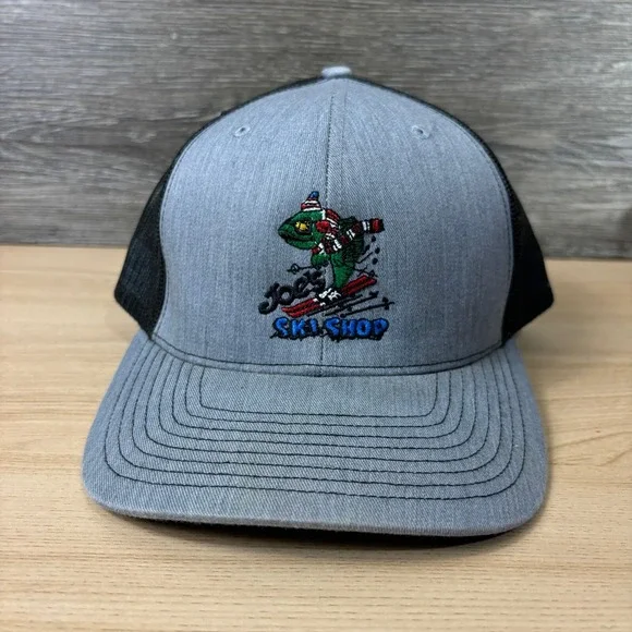 Joes Ski Shop Hat Cap Snap Back Gray Outdoors One Size‎ Adjustable
