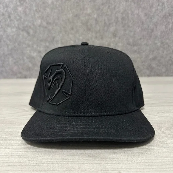 Double Portion Supply Maui Black Aloha Snapback Hat Mens Flat Brim Baseball Cap‎