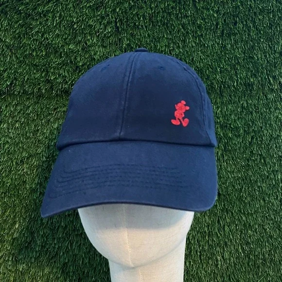Walt Disney World WDW Baseball Cap Strapback Hat Men OSFA Blue Mickey Mouse Red