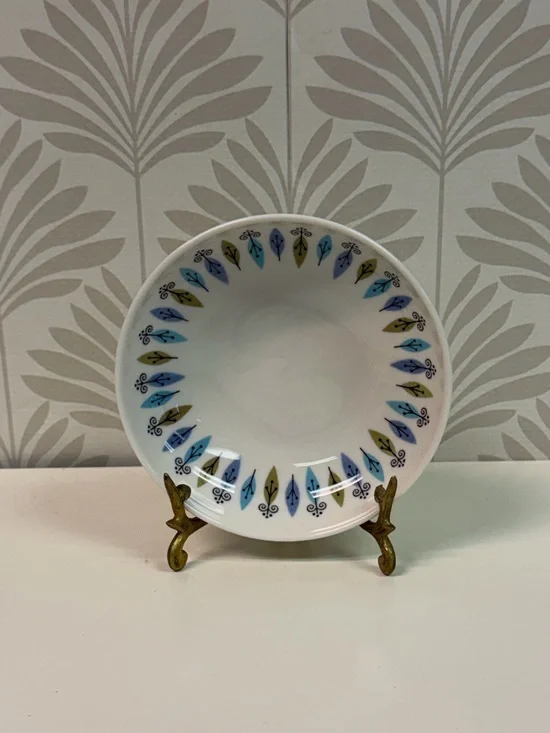 Vintage Carefree True China Nordic Syracuse Atomic Pattern Fruit Dessert Bowl